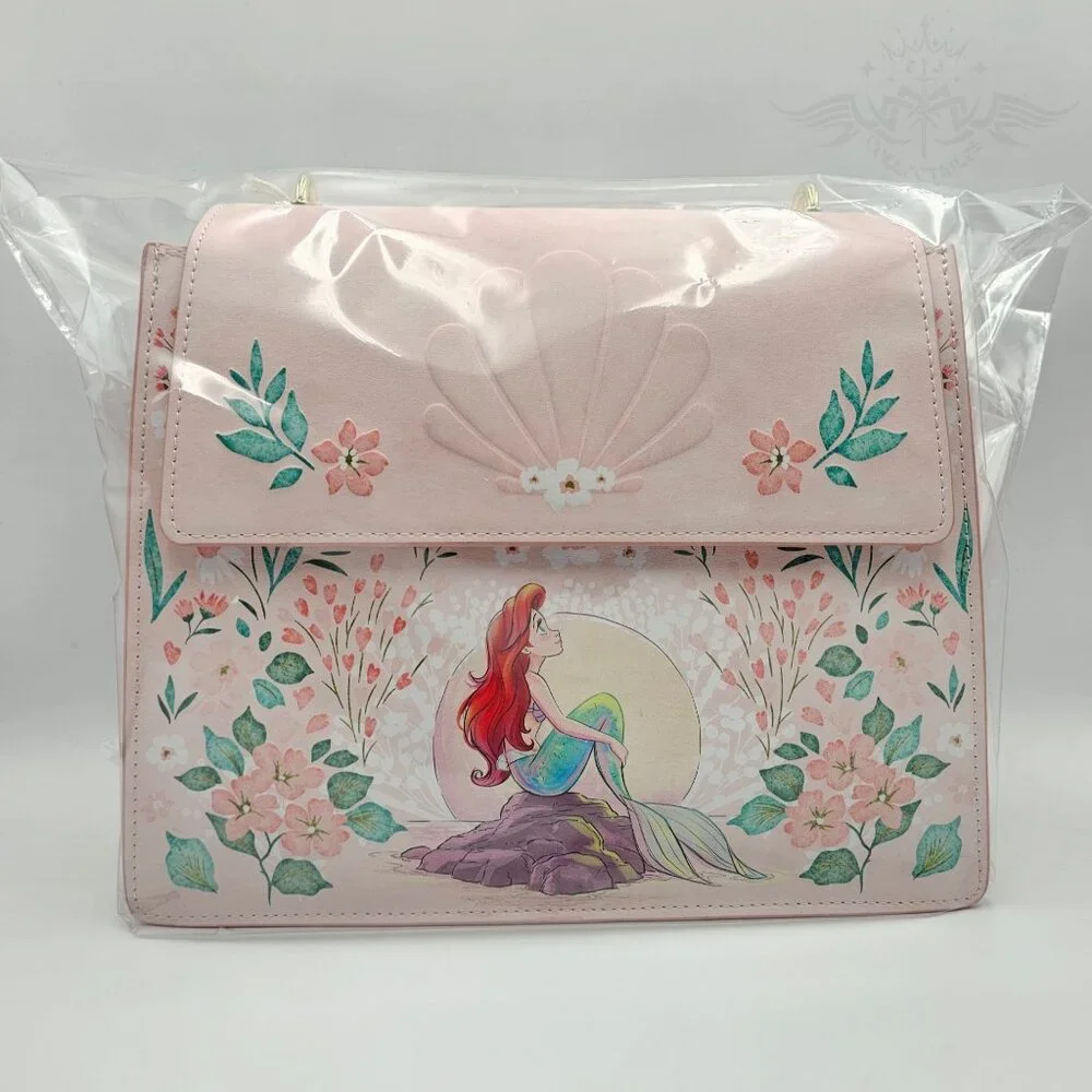 Loungefly Disney The Little Mermaid Ariel Floral Crossbody Bag - Picture 12 of 12